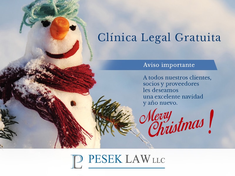 CLÍNICA LEGAL GRATUITA SUSPENDE ACTIVIDADES POR FESTIVIDADES
